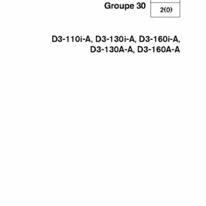 7745514 M.ATELIER D3-110, D3-130, D3-160 Système Electrique Groupe 30 (08-2005)